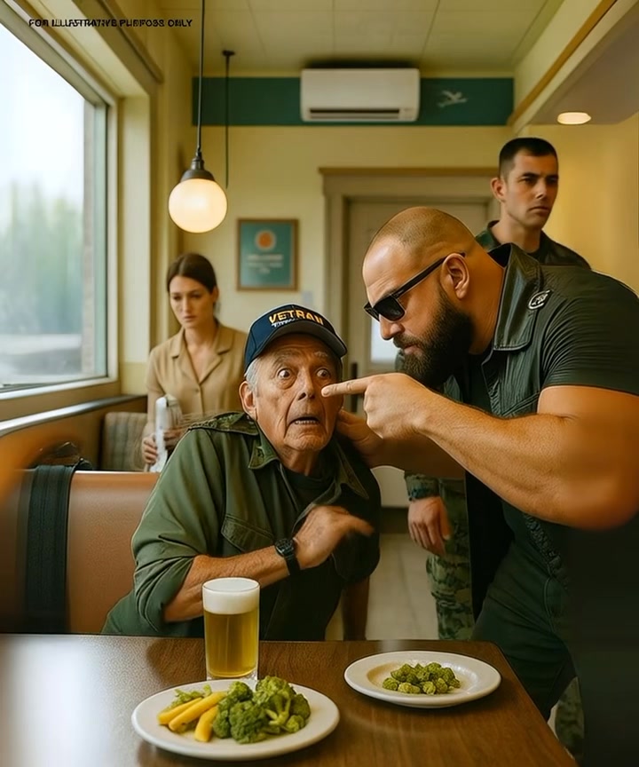 A motorcyclist hi:t an 81-year-old veteran at a diner – no one could have imagined what would happen in the next few minutes…