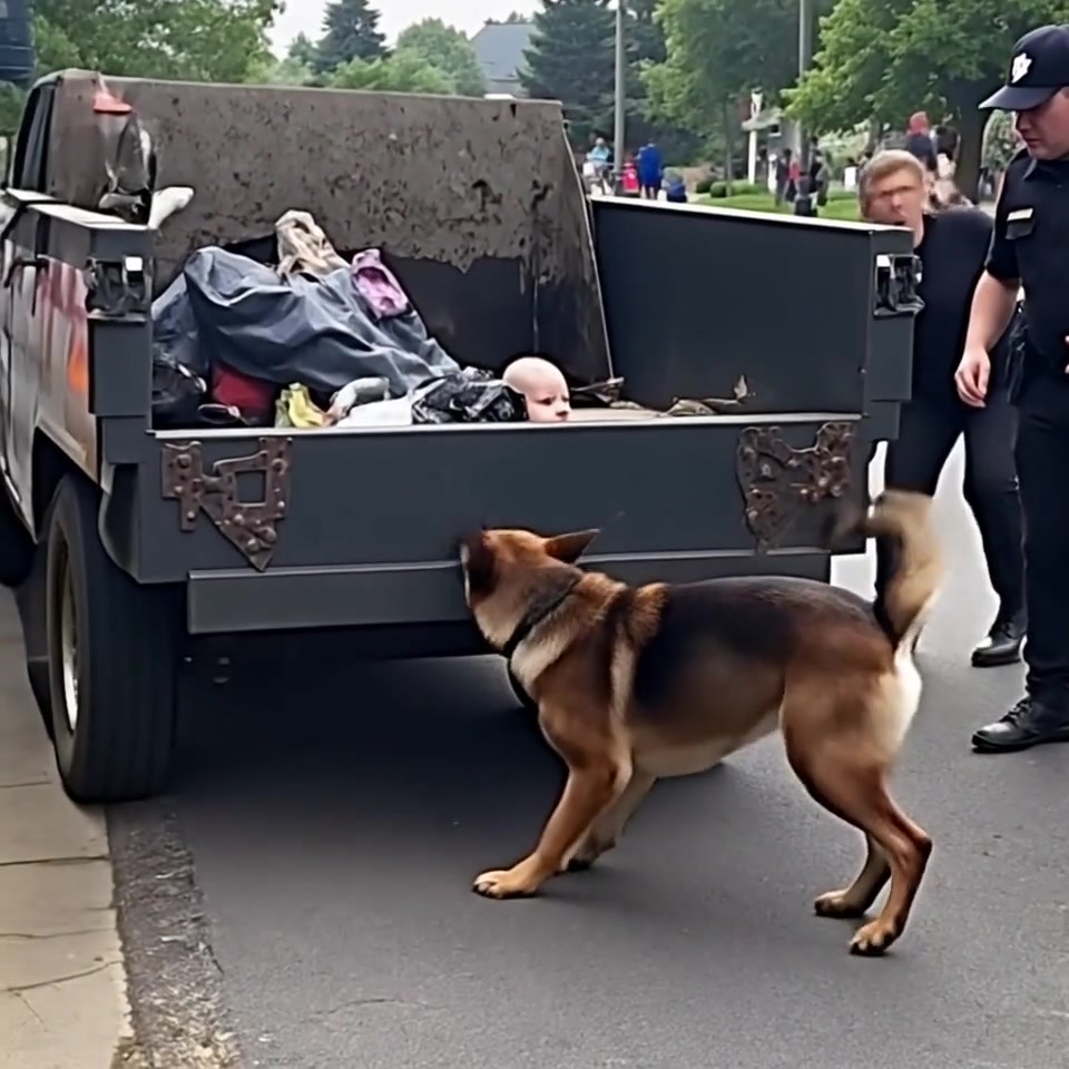 K9 Dog Barked at Garbage Truck — What They Found Inside Saved a Baby’s Life