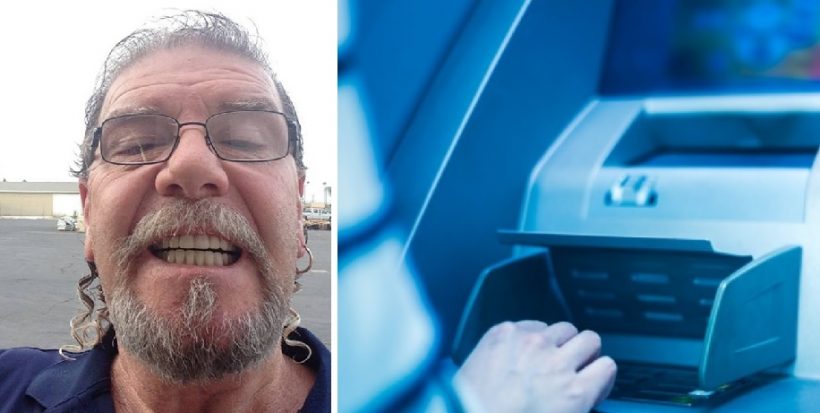 Një burrë shkon të tërheqë para në bankomat, papritmas prek diçka me dorën e tij dhe aty ndodh e papritura