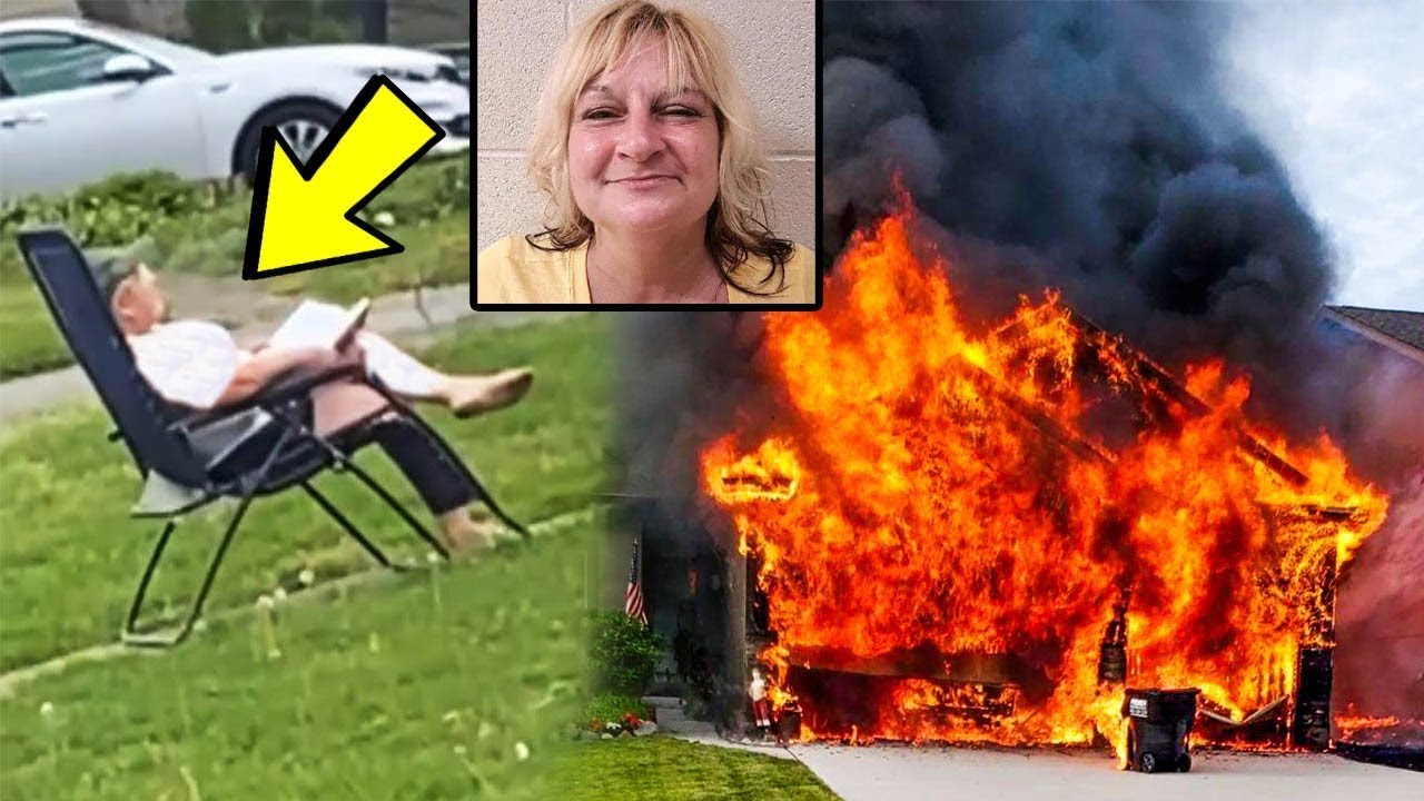 Gruaja i vën flaken shtëpisë dhe ulet për ta shikuar, Policia vjen dhe e zbulon pse…