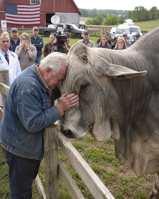 He was pouring grain into the trough for Buttercup