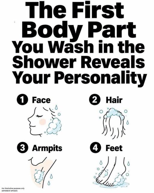 The Body Part You Wash First While Bathing Reveals Your Personality