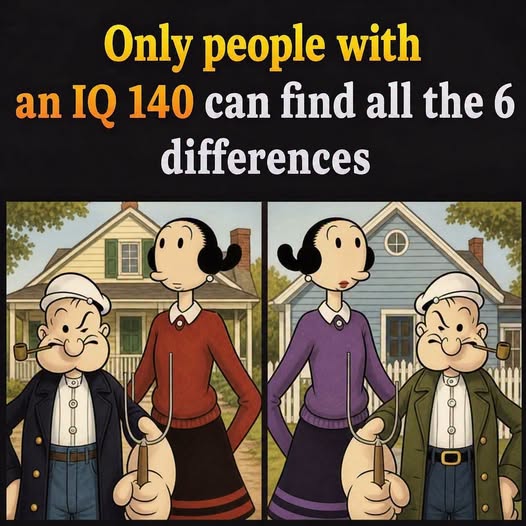 Only people with an IQ 140 can find all the 6 differences